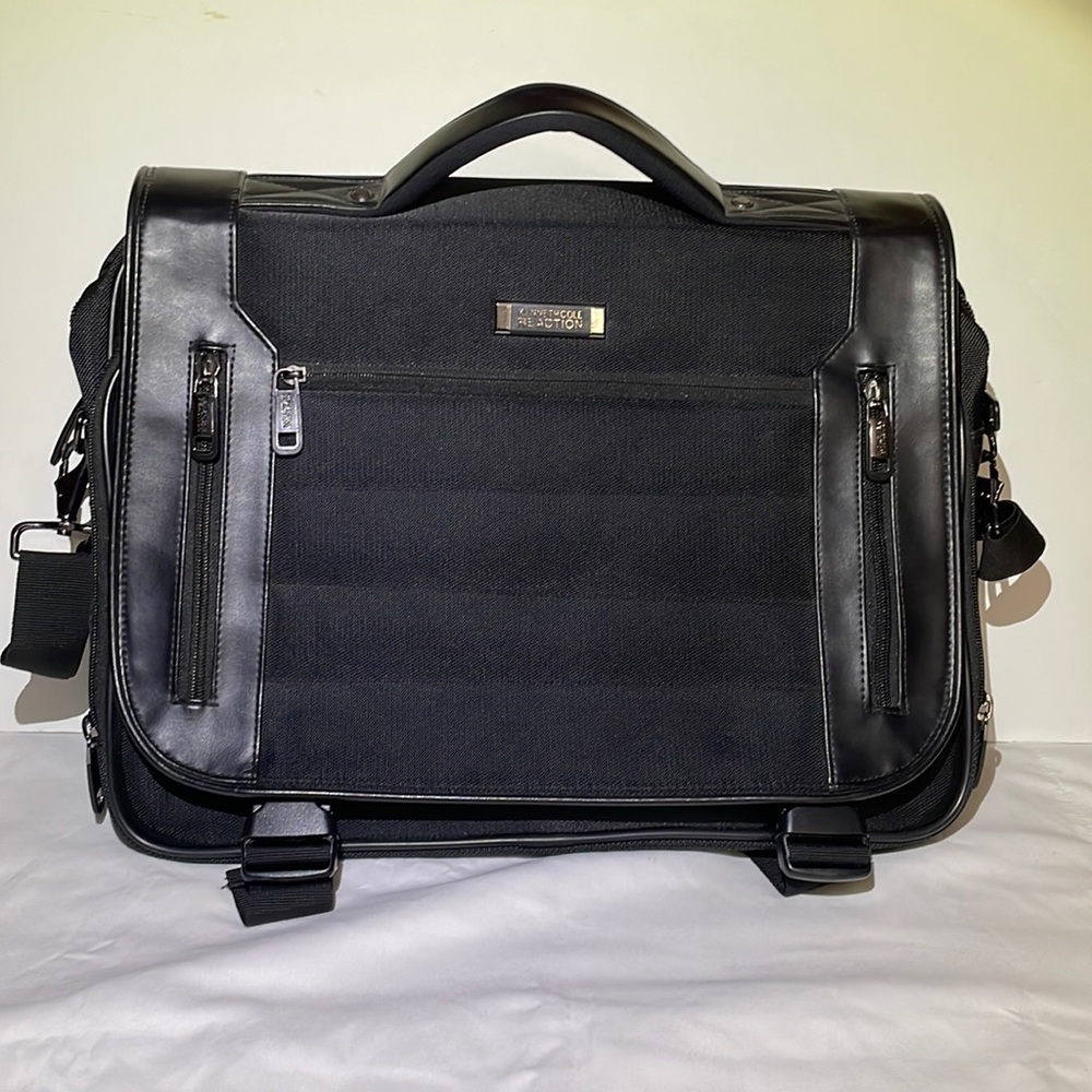 Kenneth Cole Reaction Black Over-Shoulder Soft Briefcase (messenger bag)
